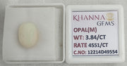 3.84/CT Natural Opal with Govt. Lab Certificate-12214D49554